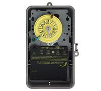Intermatic T104P 24 Hour Dial Timer 208-277V 40-Amp Double Pole Single Throw Gray Plastic Rustproof Case