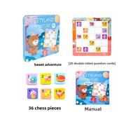(Intermediate Sudoku Candy) Scene Magnetic Thinking Animal Sudoku Puzzle Game Kids Cognitive Education Toy