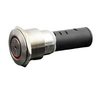 Intermittent Buzzer 22mm Metal Pulse Oil Band Red Flashing Buzzer 12V/24V/220V 1Pcs(24V)