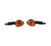 HIGHSIDER Smart Little Duke Bulb Indicator Body Black / Lens Orange (Pair), Front & Rear