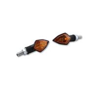 HIGHSIDER Smart Rock Bulb Mini Indicator Body Black / Lens Orange (Pair), Front & Rear