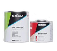 Intermix Silco 7080 M8 High Build Primer & 9082 Extra Fast Hardener Combo - Small Repairs, Improved Filling Power, Quick Drying, Dark Grey