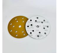 INTERMIX SUPPLIES Deerfos 150mm Sanding Discs P320, Hook & Loop Aluminium Oxide Sandpaper, 15-Hole Dust Extraction, Heavy Duty Sander Pads, Professional, Wood & Metal Abrasive Discs Pack of 100