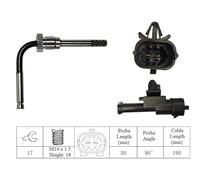 Intermotor Exhaust Gas Temp Sensor Oval 314 mm Compatible With Chevrolet Cruze 2009-2024 27208 LXT211