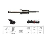Intermotor Exhaust Gas Temp Sensor Oval 620 mm Compatible With BMW 1 Series 2006-2013 27358 LXT343 LGS7219