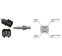 Intermotor Oxygen Sensor 550 mm Direct Fit Compatible With Chevrolet Aveo Kalos 2004-2024 64980 LLB1050