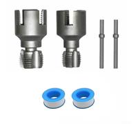 Internal And External Pipe Threading Tool With 12 And 34 Inch Dies Steel Thread Cutter For PVC And Metal Pipes Fits Electric Drill For Plumbing Repair