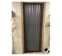 Internal Bathroom Accordion Door with Lock, Aluminum Temporary Room Divider, Heavy Duty Multifold Space-saving Interior Door for Entryway
