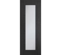 Internal Black Fully-Glazed Door with Clear Glass - 2040 x 826 x 40mm - Palermo - XL Joinery