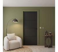 Internal Black Laminate Crittal Door - Pre-Finished - 1981 x 762 x 35mm - Brent - XL Joinery