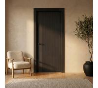 Internal Black Laminate Door - Pre-Finished - 1981 x 762 x 35mm - Stria - XL Joinery
