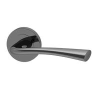 Internal Black Nickel Lever Fire Door Handle with Latch and Hinges Pack - 75mm Latch - Oder - XL Joinery