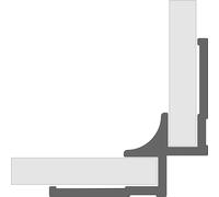 Internal Corner Profile - Satin Aluminium