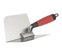 Internal Corner Trowel 4 1/4" X 3 3/4", Heat-Treated, Hardened & Tempered Stainless Steel Blade, Aluminium Shank, Soft-Grip Handle, Lightweight One-Piece Construction, 1 in Pack