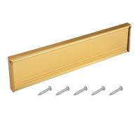 Internal Door Letter Box Draught Excluder 11.5 Inch(29.3cm) Metal Letterbox Cover Flap Plate Seal with Brush Flap Chrome Replacement Letterboxes for Wood or uPVC Composite Front Doors (Gold)