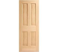Internal Door Oak Veneer 4 Panel Unfinished Interior Door