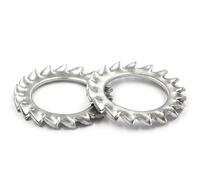 Internal External Star Tooth Lock Washers, GB862.1 DIN6798A External Serrated Lock Washer Set A2-70 304 Stainless Steel M2.5-M12(M8(50PCS))