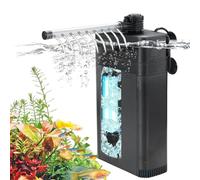 Internal Fish Tank Filter with 5W UV Light, Multi Filter Materials, Adjustable Water Flow Submersible 700L/H Aquarium Filter Pump for 120l ~ 180l Freshwater or 70l ~ 100l Saltwater, TU-700(700L/H)