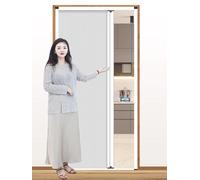Internal Folding Doors Accordion Door Custom Size, White Concertina Doors for Bathroom Shower Closet Kitchen Pantry with Handle, Lock, Upper and Lower Rail(H 200cm,W 100cm)