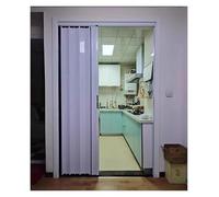 Internal Folding Doors Accordion Door,Sliding Aluminium Privacy Screen Room Divider Concertina Doors,for Closet Kitchen Bathroom(White,WxH 30x80in/76x203cm)