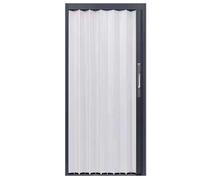 Internal Folding Doors Accordion Door White, Invisible Concertina Door Foldable Panel Divider, Waterproof Folding Sliding Door for Cupboard Caravan Balcony(162x195cm)