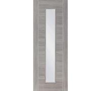 Internal Grey Laminate Glazed Door with Clear Glass - Pre-Finished - 1981 x 838 x 35mm - Palermo - XL Joinery