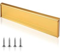 Internal Letterbox Draught Excluder, 11.5 Inch (29.2cm) Metal Letter Box Cover Flap Plate Seal Adjustable Chrome Replacement Letter Box for Wood or uPVC Doors, Composite, Front Doors (Gold)
