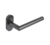 Internal Matt Black Lever Fire Door Handle with Latch and Hinges Pack - 52mm - Forge - XL Joinery