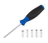 Internal Nipple Spoke Wrench - Hidden Spoke Cap Installation and Removal Socket, 8.74x1.3x1.22 Inch Bike Nipple Screw Tool | Conduc Tool