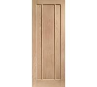 Internal Oak 3-Panel Door - Unfinished - 1981 x 533 x 35mm - Worcester - XL Joinery