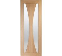 Internal Oak Door with Clear Glass - Pre-Finished - 1981 x 686 x 35mm - Verona - XL Joinery
