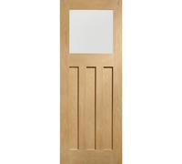 Internal Oak Door with Frosted Glass - Pre-Finished - 2040 x 726 x 40mm - DX - XL Joinery