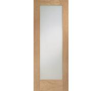 Internal Oak Fully-Glazed Door with Clear Glass - Pre-Finished - 2040 x 726 x 40mm - Pattern 10 - XL Joinery