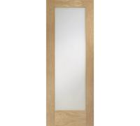 Internal Oak Fully-Glazed Door with Clear Glass - Unfinished - 1981 x 610 x 35mm - Pattern 10 - XL Joinery