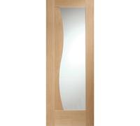 Internal Oak Fully-Glazed Door with Clear Glass - Unfinished - 1981 x 686 x 35mm - Emilia Essential - XL Joinery