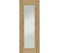 Internal Oak Fully-Glazed Door with Clear Glass - Unfinished - 2040 x 626 x 40mm - Palermo Essential - XL Joinery