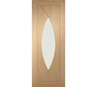 Internal Oak Glazed Door with Clear Glass - Pre-Finished - 2040 x 826 x 40mm - Pesaro - XL Joinery
