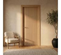 Internal Oak Laminate Door - Pre-Finished - 1981 x 686 x 35mm - Stria - XL Joinery