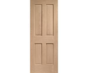 Internal Oak Victorian 4-Panel Door - Unfinished - 1981 x 610 x 35mm - Victoria - XL Joinery
