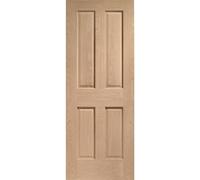 Internal Oak Victorian 4-Panel Door - Unfinished - 1981 x 838 x 35mm - Victoria - XL Joinery