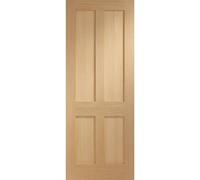 Internal Oak Victorian Shaker 4-Panel Door - Pre-Finished - 2040 x 826 x 40mm - Victoria - XL Joinery