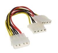 kenable 2 Way 4 pin PSU Power Splitter Cable LP4 Molex 1 to 2 Lead 15cm