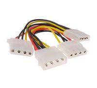 kenable 3 Way 4 pin PSU Power Splitter Cable LP4 Molex 1 to 3 Lead 15cm