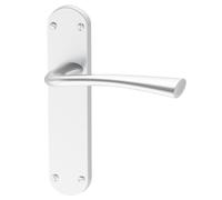 Internal Silver Satin Chrome Lever Door Handle with Latch and Hinges Pack - 65mm Latch - Havel - XL Joinery
