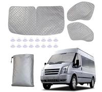 Internal Thermal Blind for Ford Transit MK7, 3PCS Thermal Windscreen & Side Window Covers, Camper Van Accessories, Privacy Screen, UV Reflective Sunshade & Winter Insulation