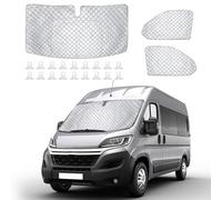 Internal Thermal Windscreen Covers for Fiat Ducato X250/290 for Peugeot Boxer 2006-2025, 3PCS Waterproof UV-Proof Blind Set Foldable Front Window Screen Cover, Internal Blackout Privacy