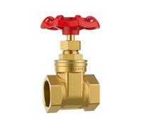 Internal Thread Brass Gate Valve DN15 DN25 for Tap Water Oil Gas Steam with Straight Through Design and Compatible with Mechanical Pharmaceutical Equipment (DN20)