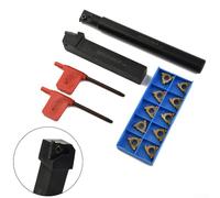 Internal Threading Inserts Kit 12pcs for Metal Lathe - Carbide Turning Tool Holder Set SER1616H16 SNR0013M16 16mm and 13mm Shank