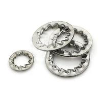 Internal Tooth Star Lock Washers M12M14M16M20 Stainless Steel Silver Tone 20 Pcs (M20)
