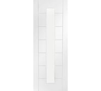 Internal White Primed Glazed 1-Light FD30 Fire Door with Clear Glass - 1981 x 838 x 44mm - Palermo - XL Joinery